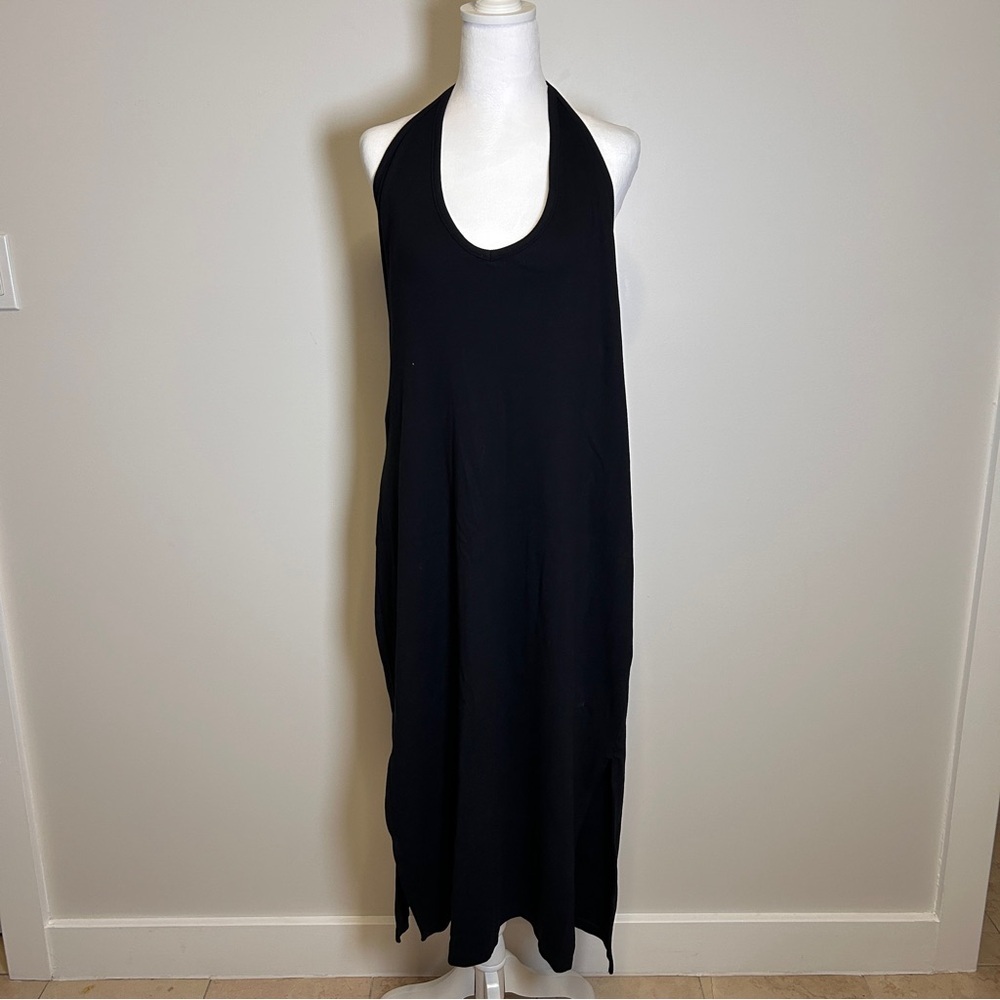 2 for $14 Old Navy Womens A Line Dress Black Ribbed Midi Halter Knit 2X Summer